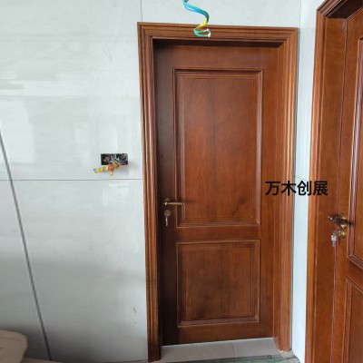 佛山卡斯拉纯原木门房间平开门实木烤漆门红樱桃卧室门别墅阳台