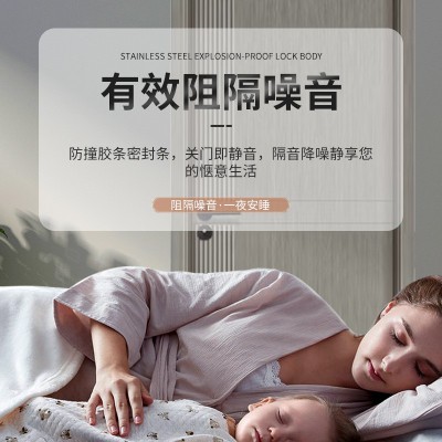 实木木门卧室门房间门免漆木质复合隔音无漆简约室内门套装门批发