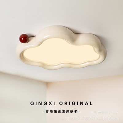 法式奶油风云朵灯儿童房间吸顶灯男孩女孩卧室灯护眼全光谱儿童灯