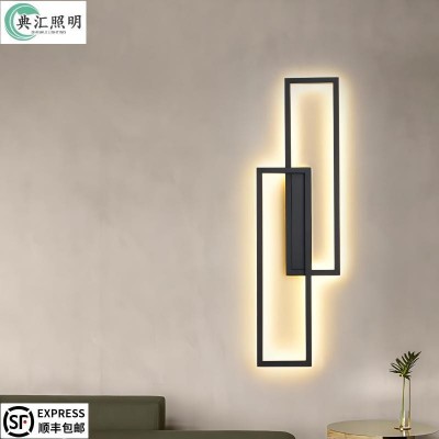 现代简约LED壁灯家用卧室床头客厅背景墙灯网红氛围超亮中山灯具图1