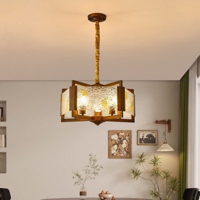 法式复古风卧室吊灯亚克力中古餐厅南洋侘寂风新中式儿童房吊灯具图4