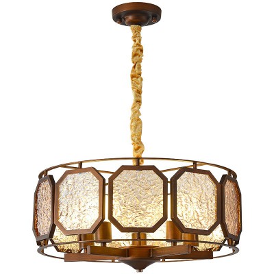 法式复古风卧室吊灯亚克力中古餐厅南洋侘寂风新中式儿童房吊灯具图5