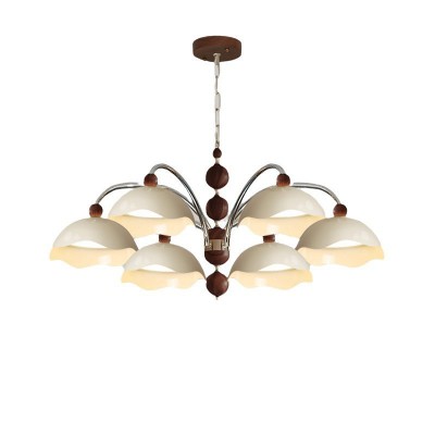 奶油中古风蛋壳吊灯客厅主灯2025年新款护眼法式风餐桌餐厅卧室灯图4