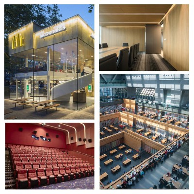 超微孔蜂窝铝板厂家 图书馆会议室冲孔氟碳木纹吸音微孔铝蜂窝板图5