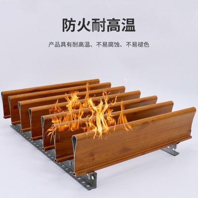 仿木纹滴水挂片防潮铝片天花V型铝材鹰嘴幕墙装饰子弹头铝扣板图3