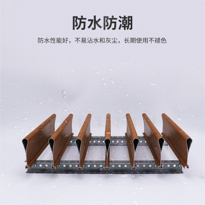 仿木纹滴水挂片防潮铝片天花V型铝材鹰嘴幕墙装饰子弹头铝扣板图4
