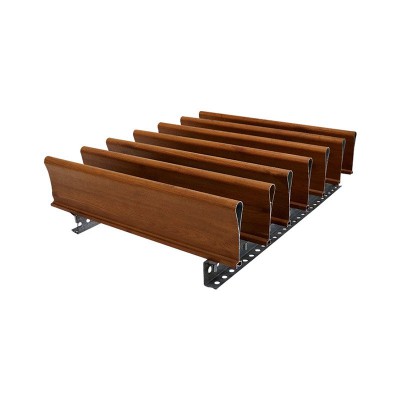 仿木纹滴水挂片防潮铝片天花V型铝材鹰嘴幕墙装饰子弹头铝扣板图5