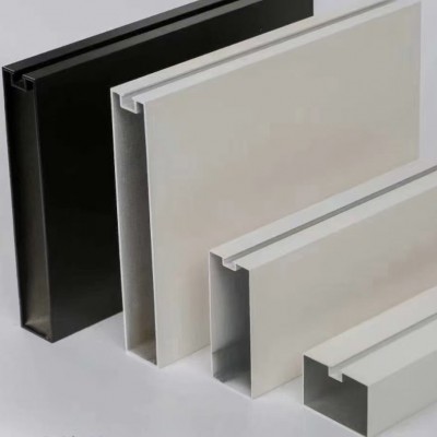 厂家生产批发铝方通吊顶材料氟碳喷涂装饰铝合金型材仿木纹铝方管图2
