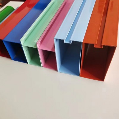 厂家生产批发铝方通吊顶材料氟碳喷涂装饰铝合金型材仿木纹铝方管图4