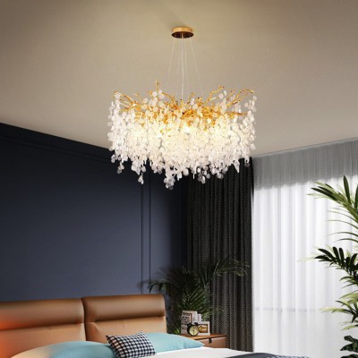 轻奢水晶客厅水晶吊灯法式餐厅现代卧室奢华意大利艺术树枝跨境灯