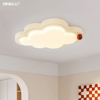 卡通儿童房吸顶灯全光谱护眼奶油风创意云朵灯书房间灯具现代简约