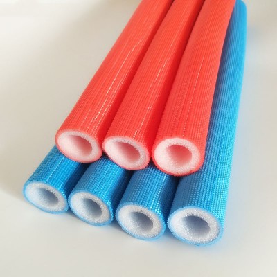 厂家批发地暖压花保温管 工程家装地热红蓝EPE珍珠棉保温套管