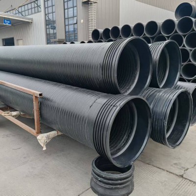 现货批发 SN10高环刚度塑钢增强中空壁缠绕管 埋地排水排污管道图4