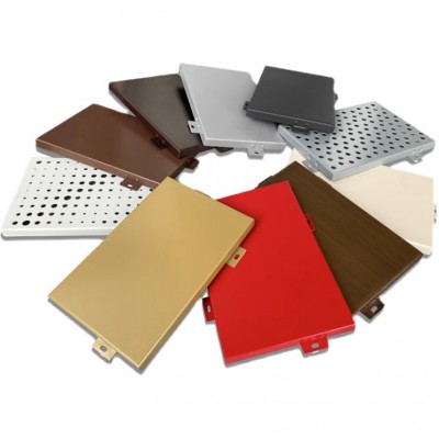 热转印木纹铝单板铝天花吊顶外幕墙冲孔门头雨棚氟碳铝板厂家直销