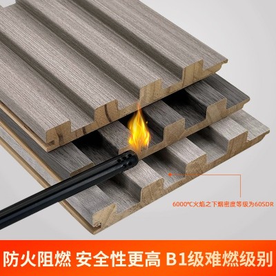 厂家直供实木格栅竹木纤维长城板背景墙小长城板生态木格栅装饰板