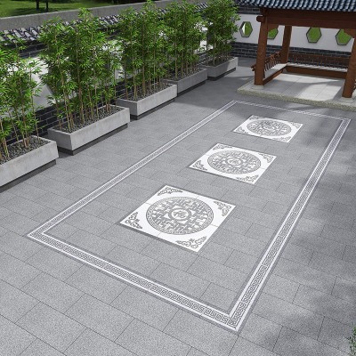 18厚设计师款600x600仿古砖 别墅园林景观新中式拼花庭院露台瓷砖