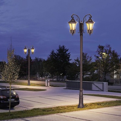 户外庭院灯3米高杆灯公园别墅厂家定制小区室外led太阳能路灯超亮