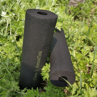 铝箔贴面橡塑保温管套 福乐斯吸音橡塑海绵管 b1级阻燃橡塑空调管