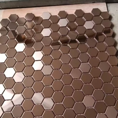 定制 大六角面包型不锈钢马赛克 卫浴场所地砖厂家直销批发